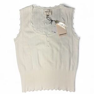 NWT Industry Republic Cottagecore coquette white tank top business casual  🤍